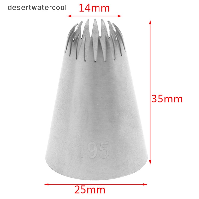 Deid #195kepala Kue Bahan Metal Icing Piping Nozzle Stainless Steel Cake Cream Decor Tip Martijn
