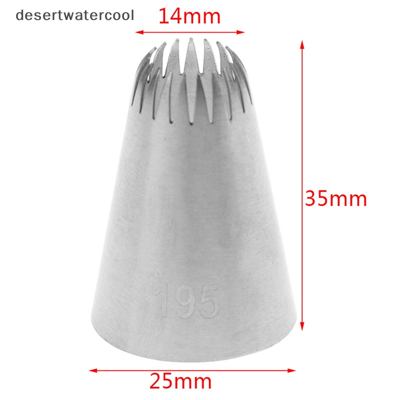 Deid #195kepala Kue Bahan Metal Icing Piping Nozzle Stainless Steel Cake Cream Decor Tip Martijn