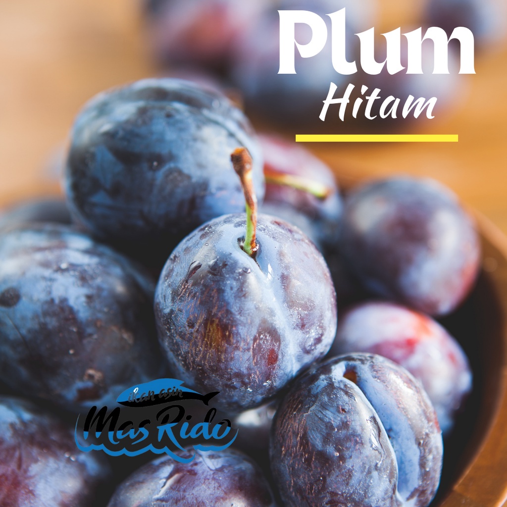 

Buah Plum Segar Hitam Asam Manis