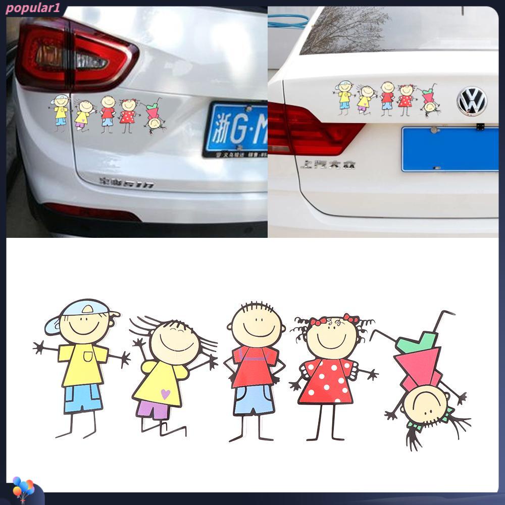 Stiker Mobil Populer Lovely Boy Girl Anak Lucu Keluarga