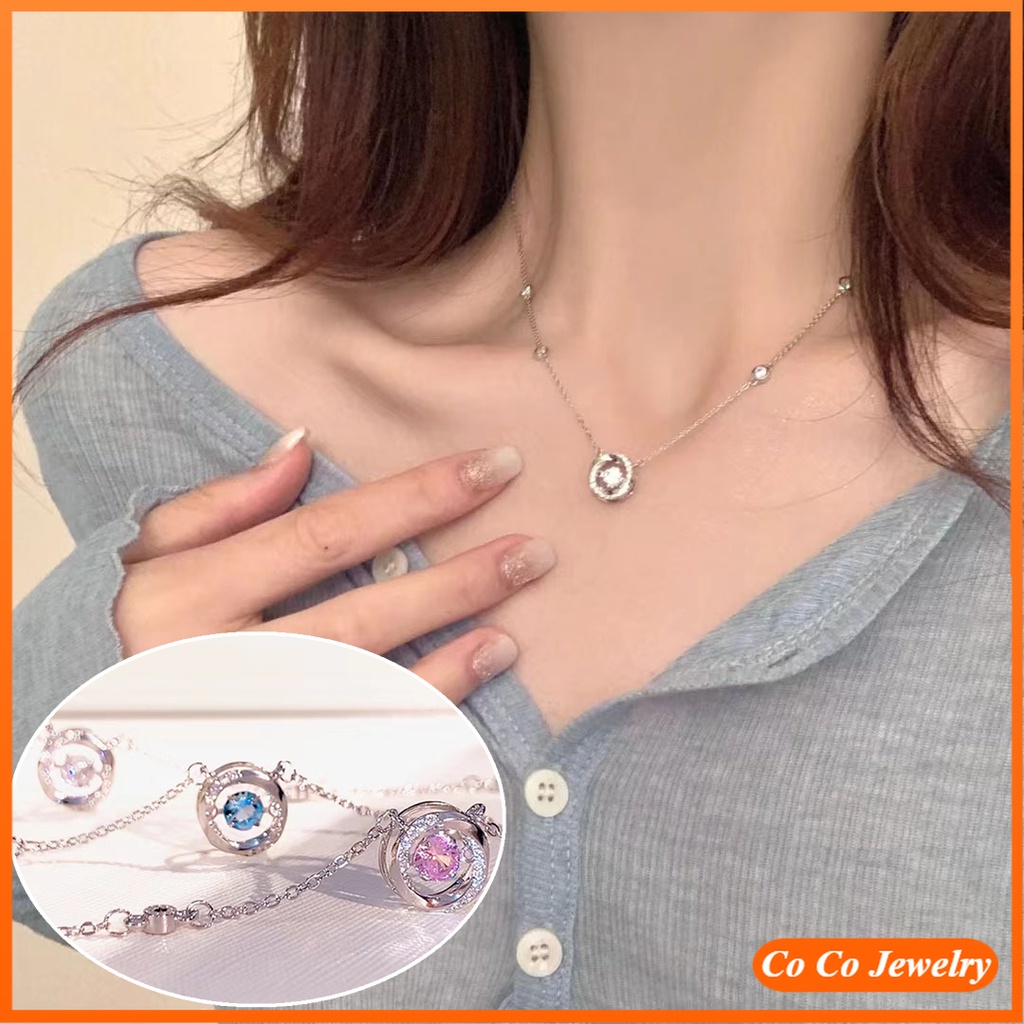 925 Sterling Silver Mobius Three Second Heartbeat Necklace Desain Canggih Untuk Memberi Pacar Hadiah Qixi Yang Manis