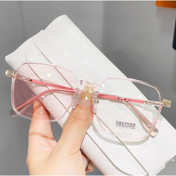 Kacamata Gradasi Mata Anti Radiasi Photochromic Wanita Pria Anti Blue Light Myopia UV400 Rabun Dekat Unisex Komputer Rabun Dekat