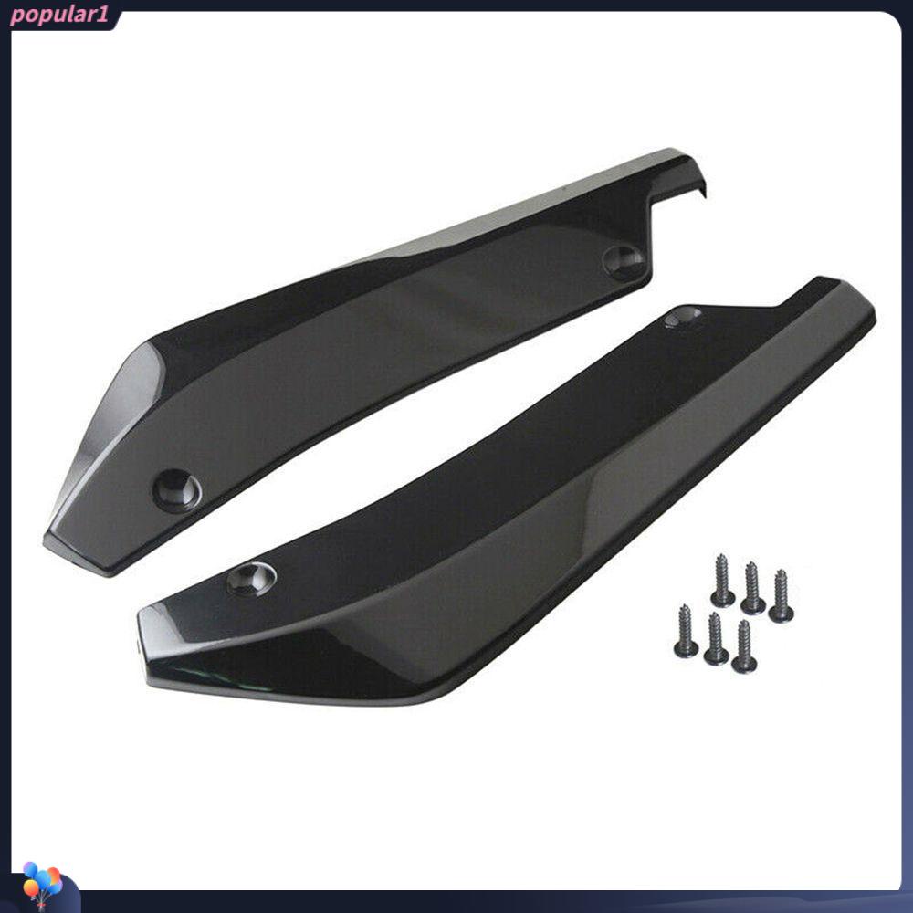 Populer 2Pcs Bumper Belakang Mobil Diffuser Hitam Ringan Gores