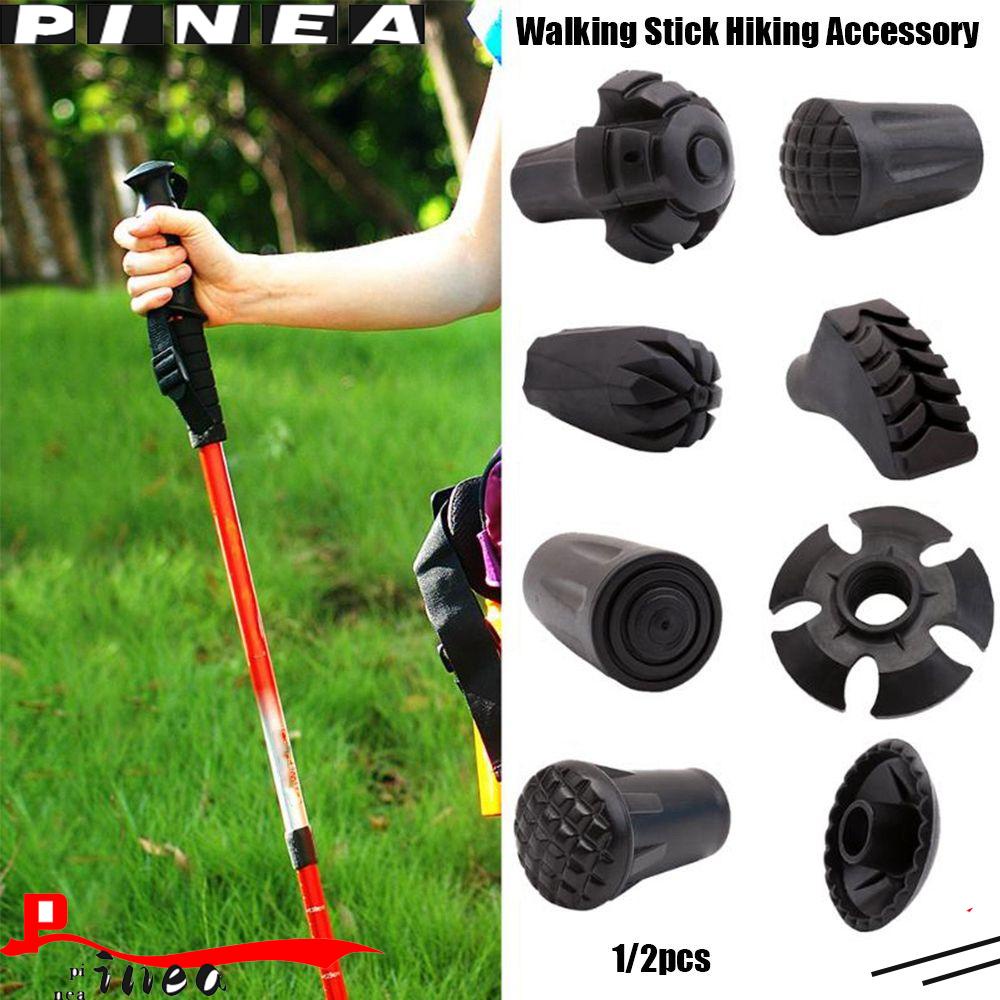 Nanas 1/2pcs Pelindung Tiang Trekking Gaya Nordic 9gaya Alat Luar Ruangan Tiang Pengganti Tips