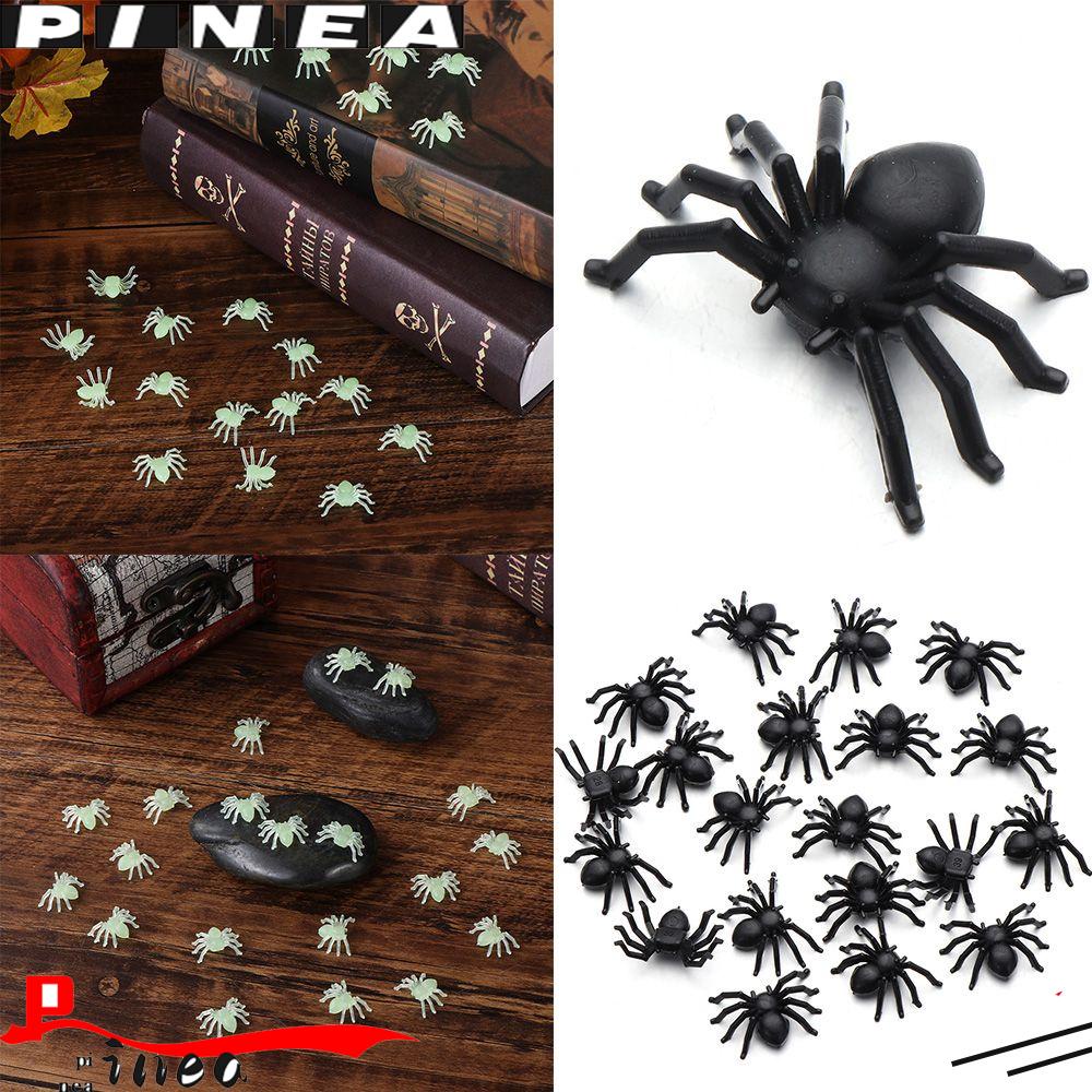 Nanas 20Pcs Simulasi Spider Horror Mainan Rumit Mini Plastik Dekorasi Halloween