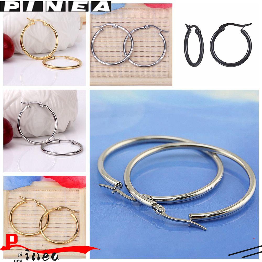 Nanas 1pasang Anting Wanita Punk Multi Size Hoop