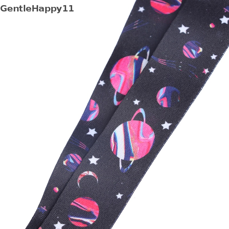 Gentlehappy Universe Astronot Lanyard Gantungan Kunci id Card Pass Gym Handphone Tali Gantung id