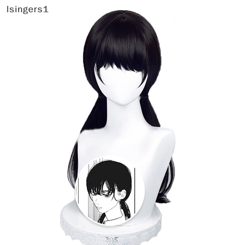 [lsingers1] Anime Chain Man Mitaka Asa Cosplay Wig Asa Mitaka Panjang 65cm Hitam Tahan Panas Rambut Sintetis Wig Pesta Butik