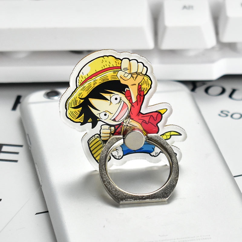 [26Gaya] Koleksi Karakter Kartun Universal Logam Dapat Diputar Akrilik Ponsel Holder Jari Cincin Gesper