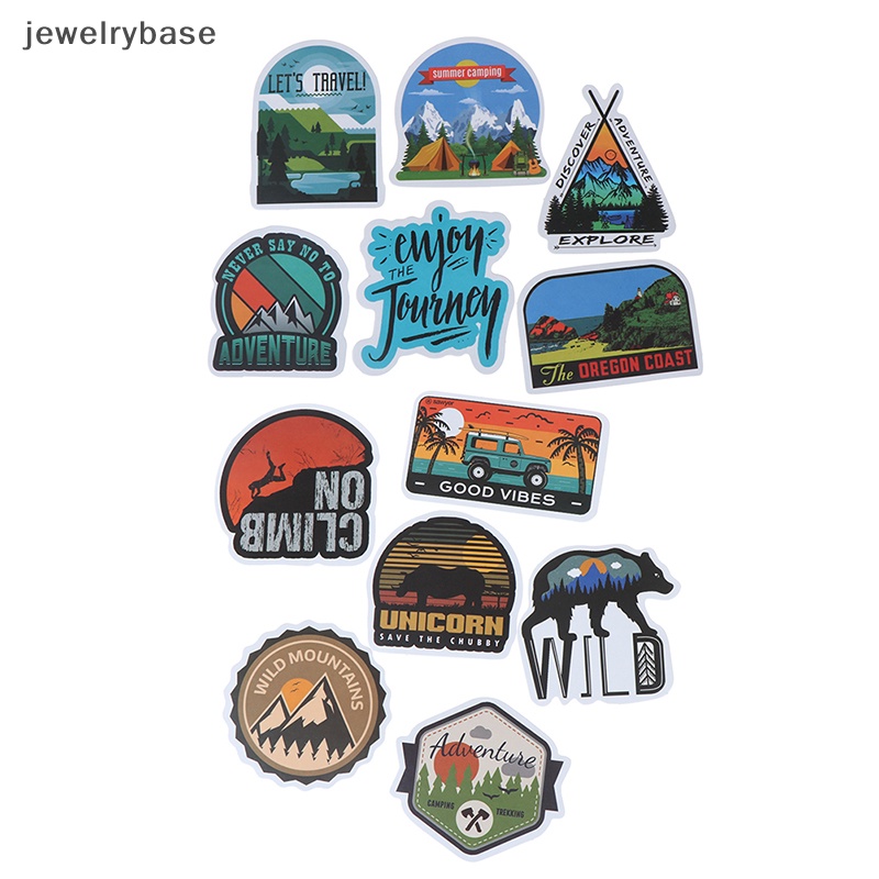 [jewelrybase] 50pcs Camping Landscape Sticker Outdoor Adventure Koper Laptop Gitar Stiker Butik