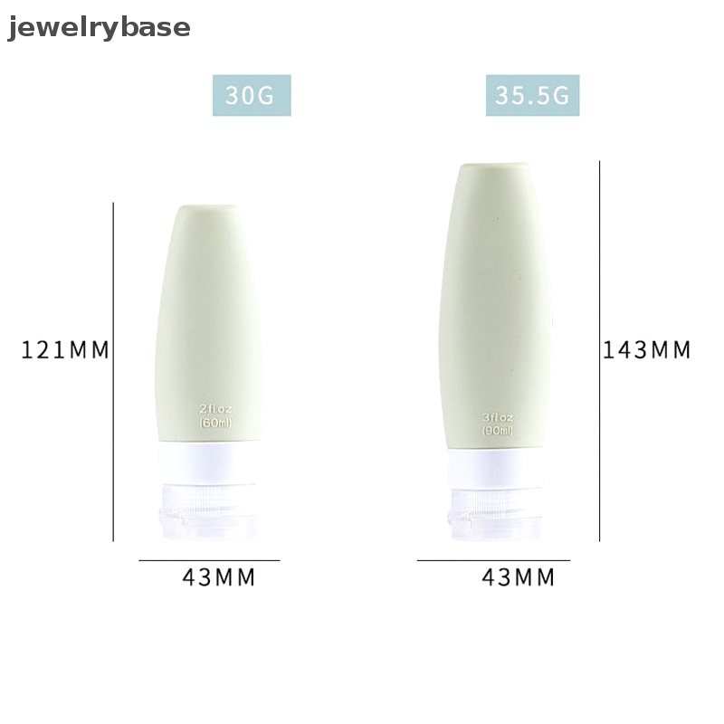 [jewelrybase] 1pc 60/90ML Silikon Botol Isi Ulang Kosong Travel Portable Packing Press Butik