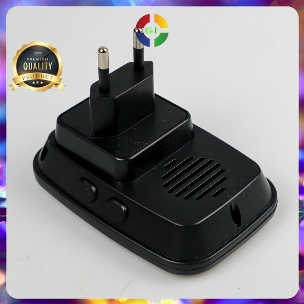 Bel Pintu Wireless Remote Doorbell 38Tune 2PCS Receiver Black