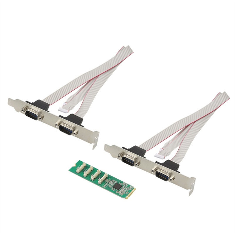 Bt M.2 M-Key to 4x RS232 COMM Serial Port M-Key Adaptor DB9 Kartu Ekspanding