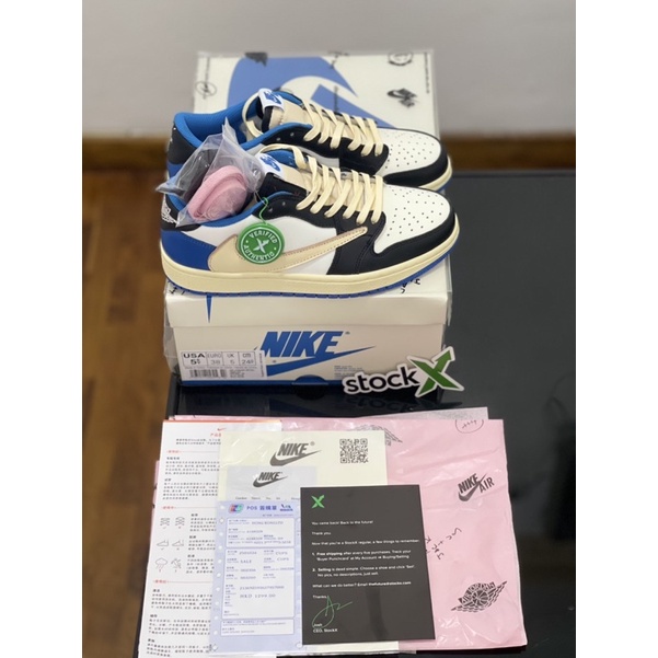 Sepatu Nike Air Jordan 1 Low Fragment X Traviz Scoot BNIB