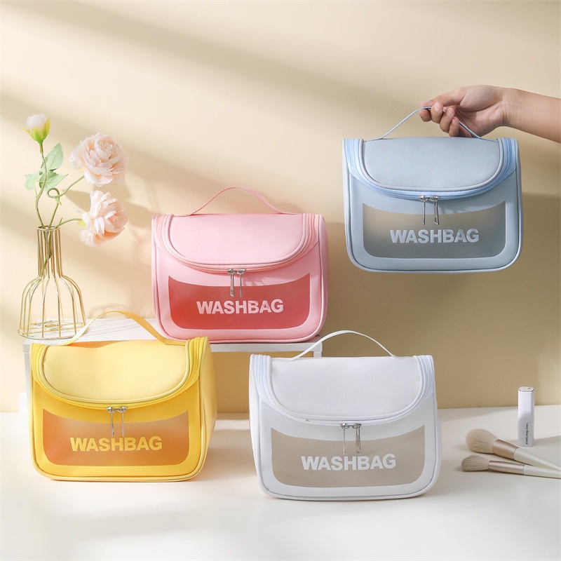 JOLINEOFFICIAL TAS KOSMETIK BESAR ISI BANYAK / POUCH MAKEUP JUMBO / TAS WASHBAG TRANSPARAN BESAR / TRAVEL BAG ORGANIZER / TAS PERLENGKAPAN MANDI TAHAN AIR / WASHBAG WATERPROOF COSMETIC BAG / TRANSAPARANT WASHBAG MAKE UP POUCH / DOMPET SKINCARE