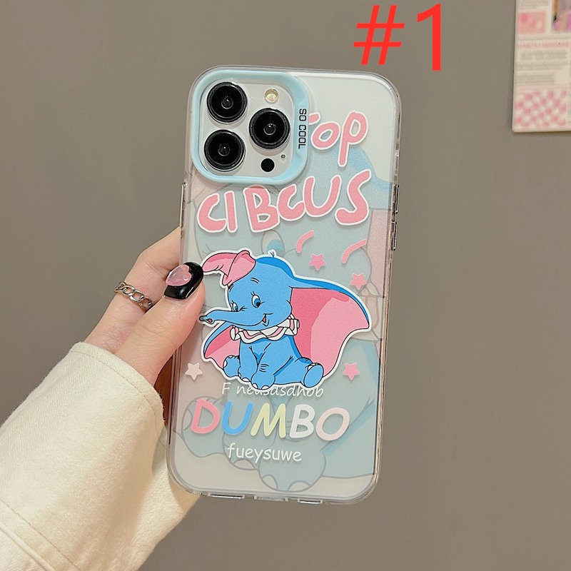 Lovey Dumbo Hello Kitty Skin Feel Soft Case HP iP iPhone 12 13 14 Pro Max 11 So Cool FTD Casing Apple