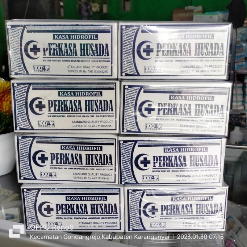 Kasa Hidrofil/kasa kotak/kasa steril 16 x 16 perkasa husada