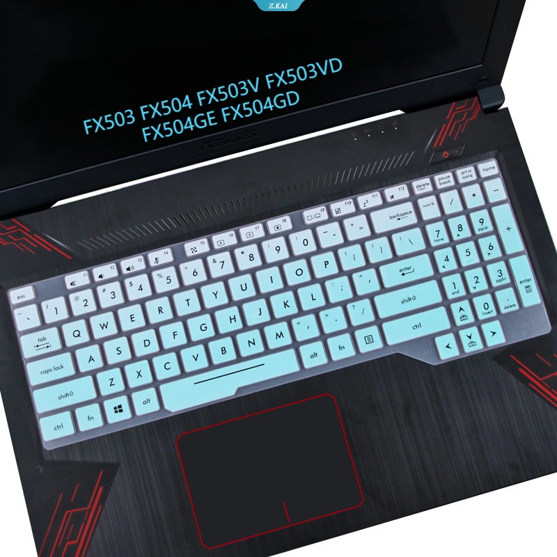 Cover Keyboard Komputer Untuk Model ASUS 15.6 Inch FX503 FX504 FX503V FX503VD FX504GE Warna Solid Silikon Tahan Air Pelindung Kulit Keyboard Laptop Penutup Debu [ZK]