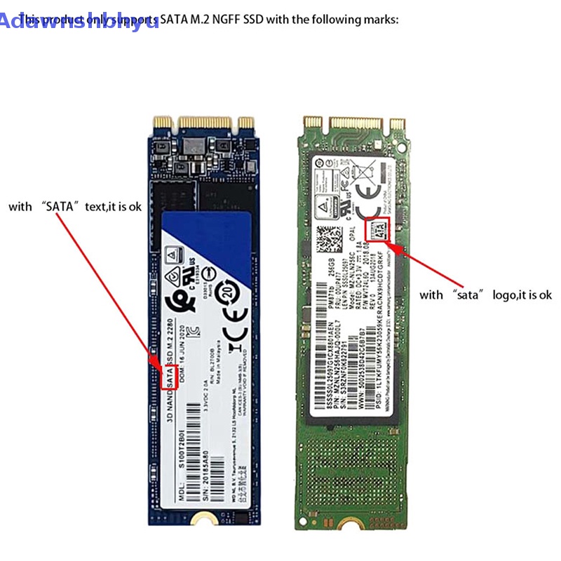 Adhyu Baru SATA M.2 NGFF SSD Ke 2.5&quot; SATA 2.5&quot; SATA to M.2 NGFF SSD Adapter Riser Card Hot Sale ID