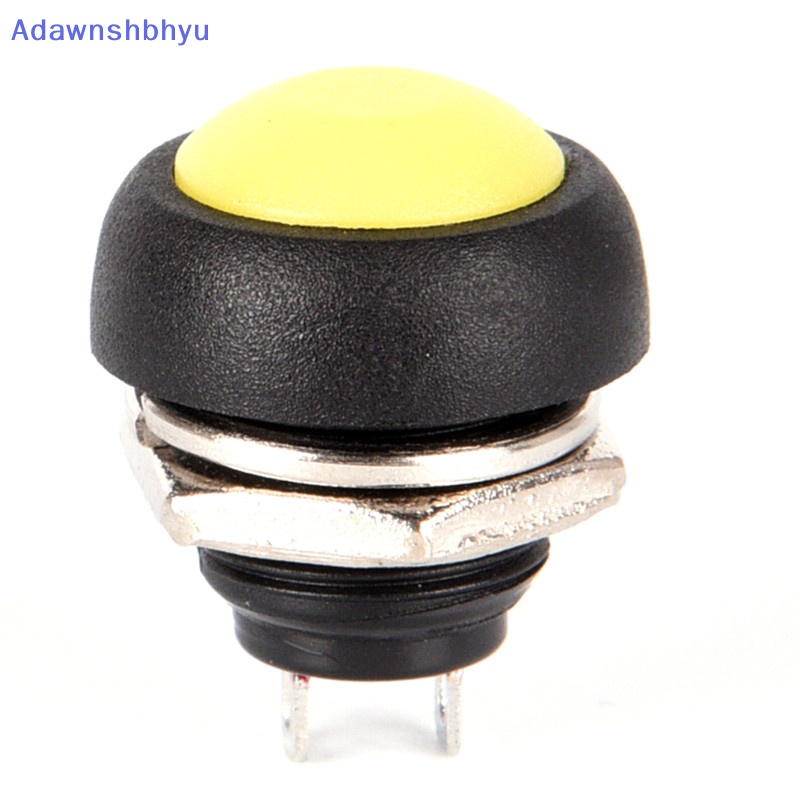 Adhyu 5Pcs Waterproof Momentary Push button Switch On/Off Bulat 12mm Saklar PBS-33B ID