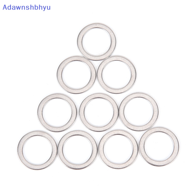 Adhyu 10Pcs Pedal Sepeda Spacer Engkol Bersepeda Sepeda Stainless Steel Ring Washers ID