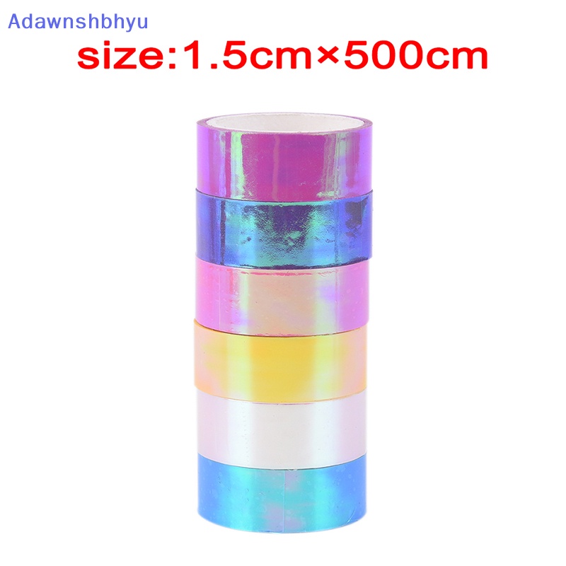 Adhyu 5m Dekorasi Senam Irama Horaphic Prismatic Glitter Tape Hoops Stick ID