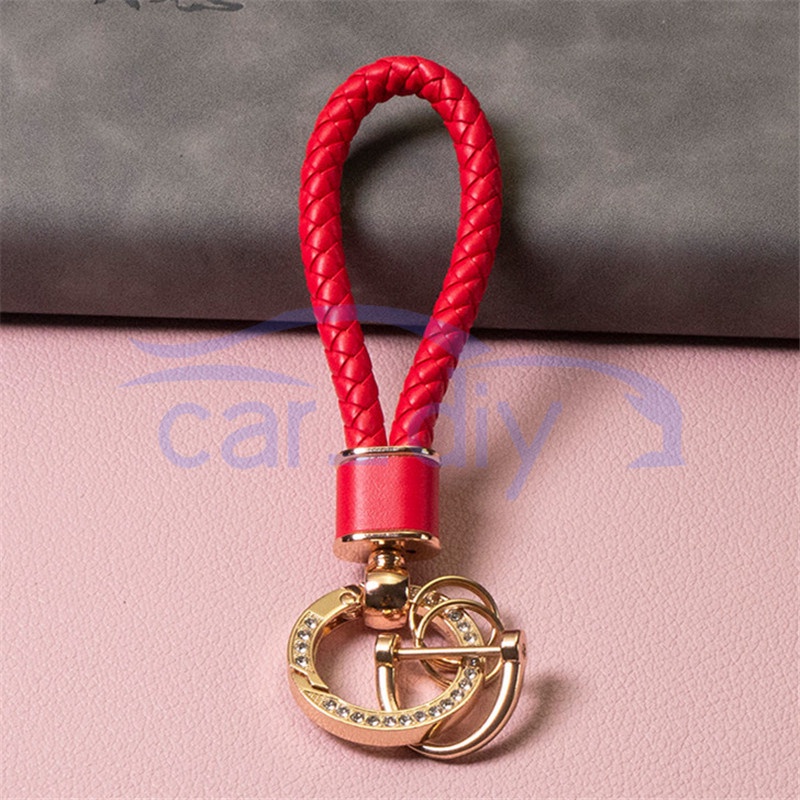 Gantungan Kunci Kemewahan Liontin Logam Lanyard Berwarna-warni Untuk Mobil Sepeda Motor Remote Key Bag Dekorasi Hadiah Elegan Gift Keychain