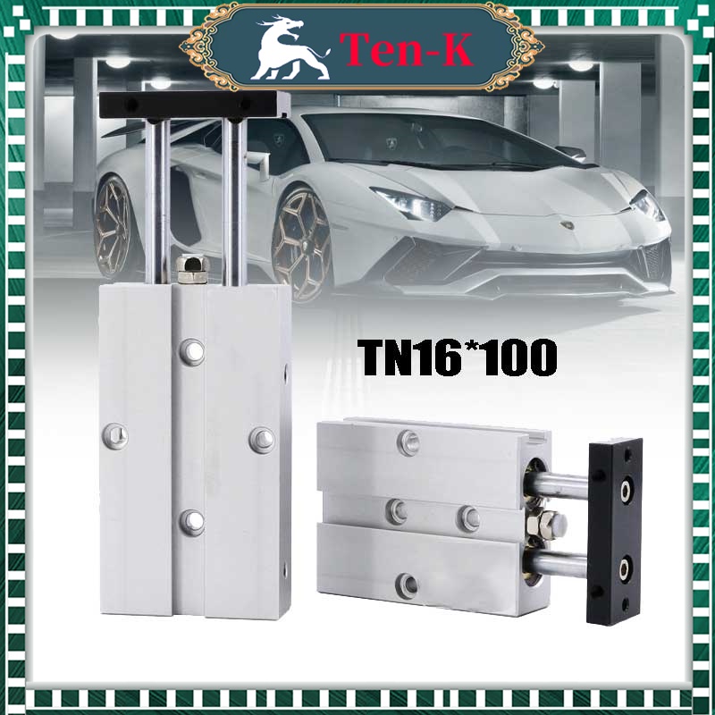 1PC Cylinder Double Acting Rod Cylinder Pneumatic Twin Rod  Double Rod Tn16 x100 Persamaan