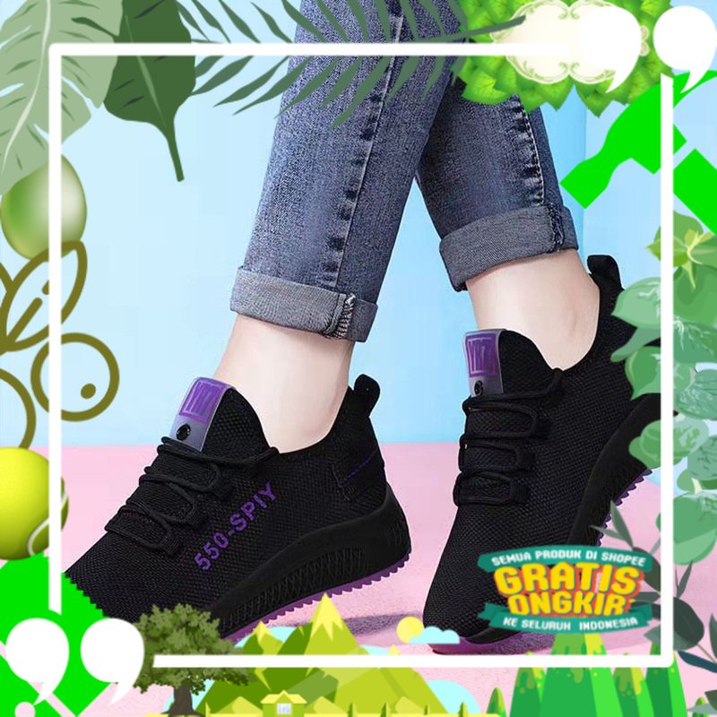 GROSIRTAS LV0137  Sepatu Sneakers Wanita Import Sport Shoes Putih Wanita Motif 550 SPIY Sepatu Sport