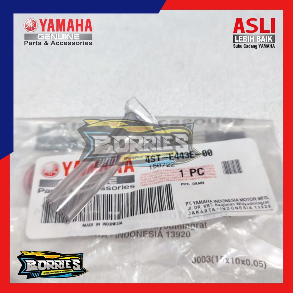 SELANG BENING BUNTU PIPA DRAIN CVT MIO SPORTY SMILE ORIGINAL ORI YAMAHA 4ST-E443E-00
