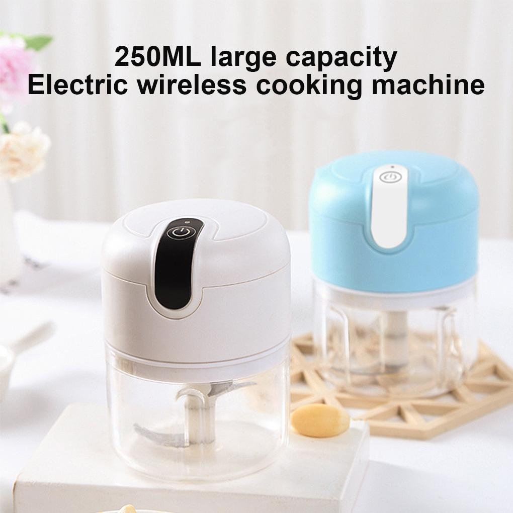 Penggiling Bawang Putih 250ml 45W Listrik USB Rechargeable Kitchen Cooking Meat Masher Kitchen Cooking Sayur Chopper Processor