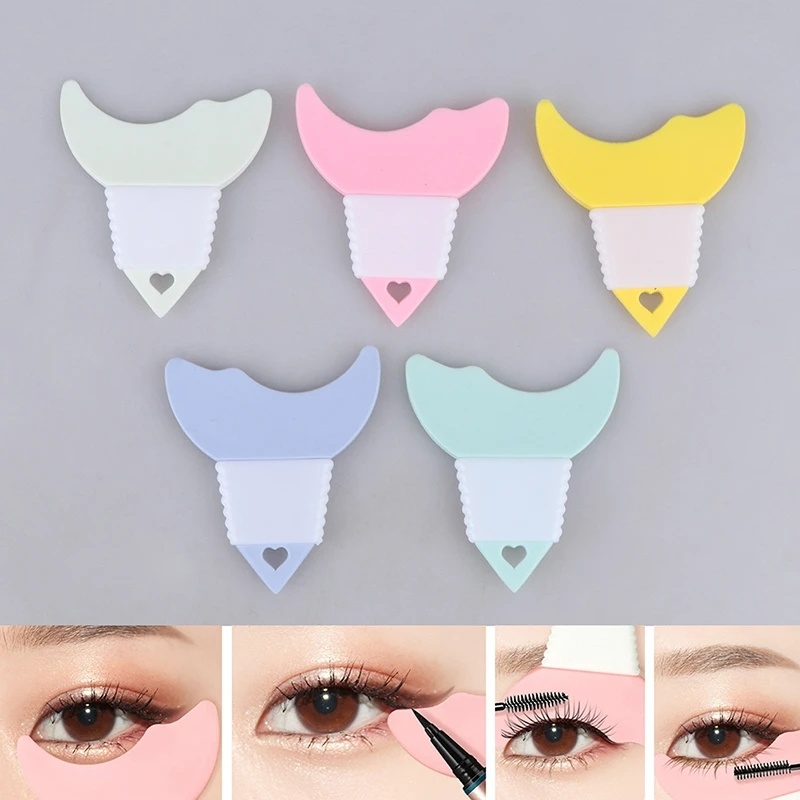 Eyelash Baffle Maskara Shield Aplikator Eye Shadow Make Up Tools Silicone Eyeliner Stensil Penjaga Bantu Eye Shadow Makeup Eyeliner Guide Cards Cetakan Mata Makeup Assist Helper