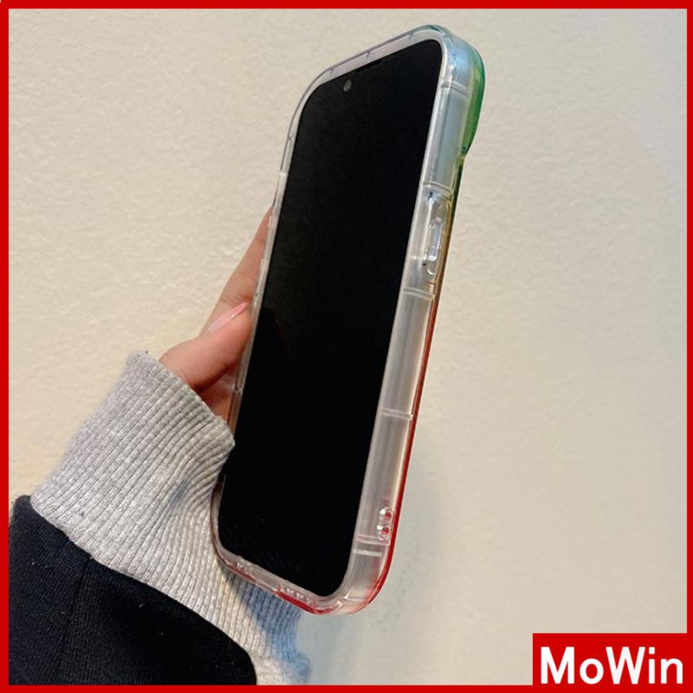 For iPhone 14 Pro Max iPhone Case Laser Reflective Clear Case TPU Soft Case Airbag Shockproof Rainbow English Compatible with iPhone 13 Pro max 12 Pro Max 11 xr xs max 7Plus 8Plus