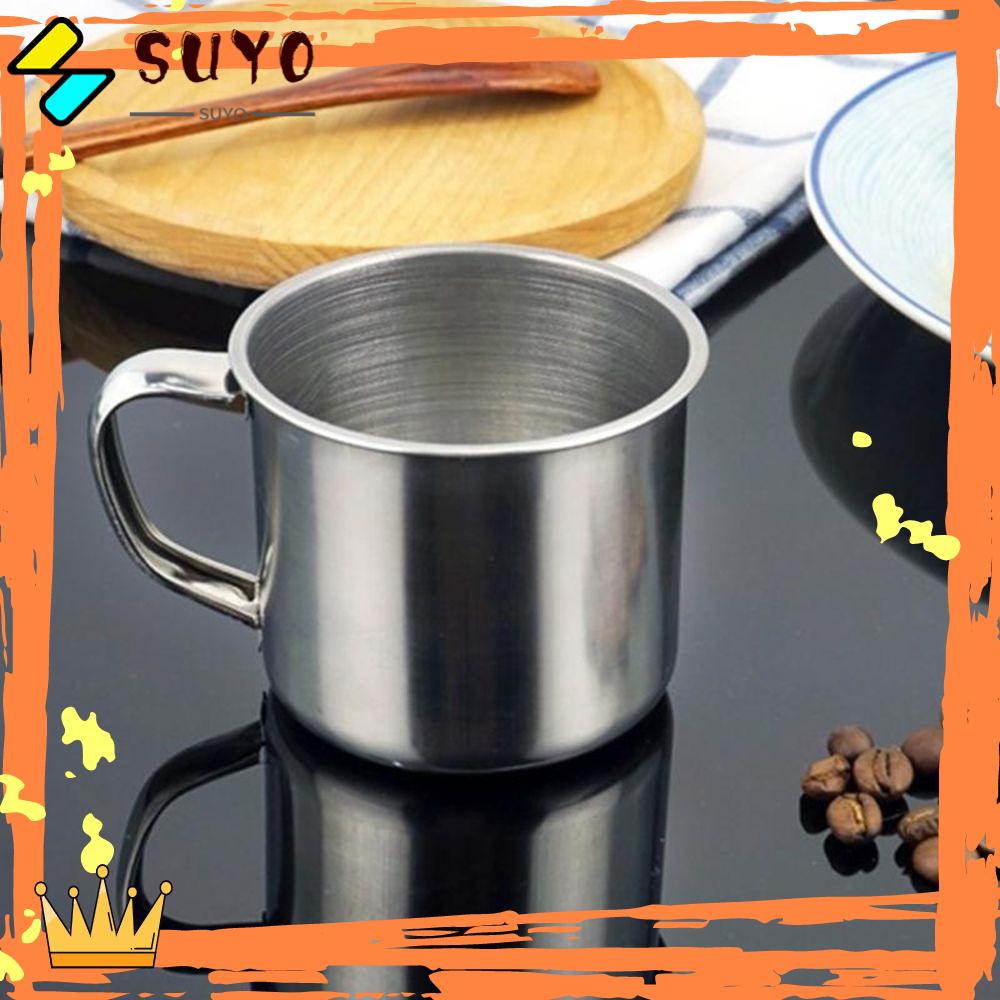 Suyo 200ml Mug Kopi Minum Travel Tumbler Pint Stainless Steel