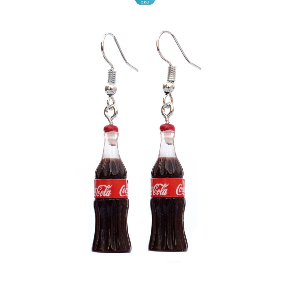 3d Botol Coke Resin Liontin Anting Lucu Simulasi Botol Liontin Anting Untuk Wanita Pesta Fashion Perhiasan [ZK]