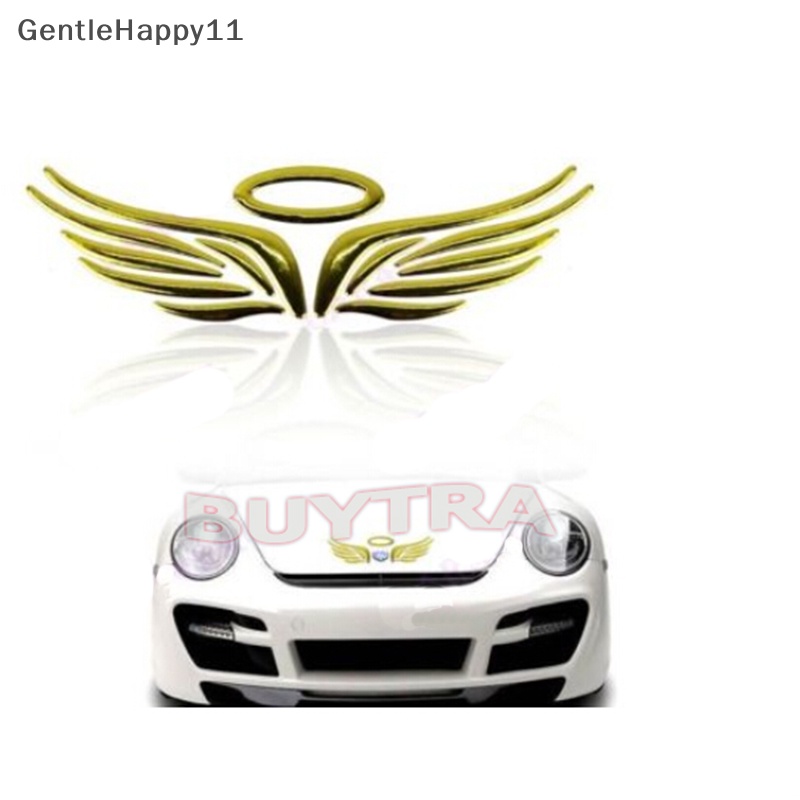 Gentlehappy 3D Sayap Peri Malaikat Mobil Auto Truk Logo Emblem Badge Decal Stiker 3warna id