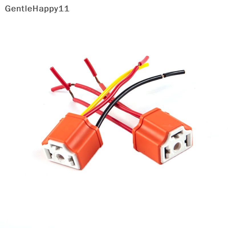 Gentlehappy H4 Ceramic Three-plug Headlight Socket Soket Lampu Bohlam Socket Flasher Socket id