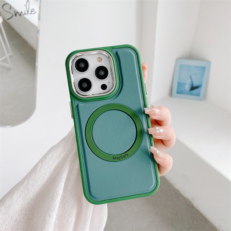 Casing Ponsel Magnetik Silikon Cair Untuk iPhone 13 Pro max Warna solid Casing Tahan Jatuh Untuk Iphone14 11 12 Pro max Casing Kulit Minimalis 14plus