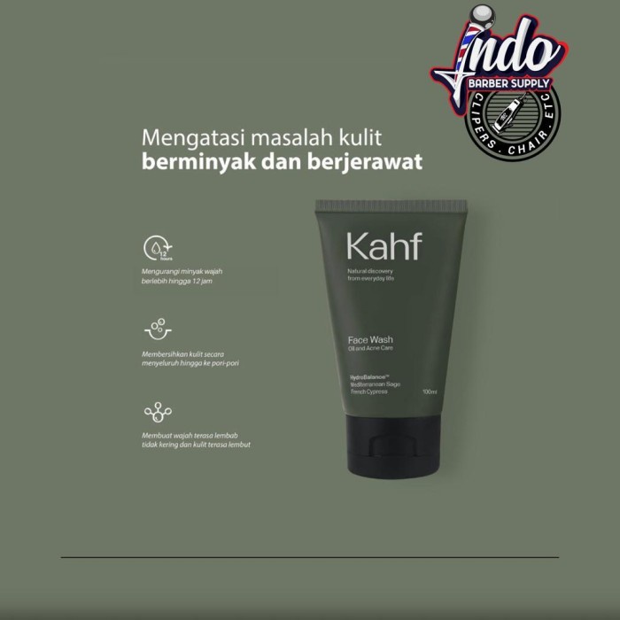 SBN- KAHF SABUN CUCI MUKA PRIA / ANTI JERAWAT / KULIT KERING - Hijau