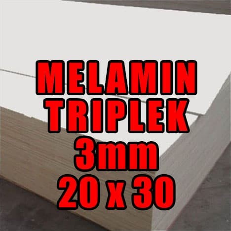 [BISA COD] Melamin Putih Glossy Ukuran (20x30)cm Papan kayu Triplek 3mm
