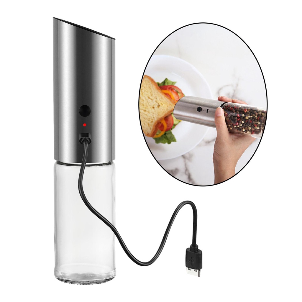 Stainless Steel Salt Pepper Grinder Pepper Pengocok Dapur Alat Isi Ulang