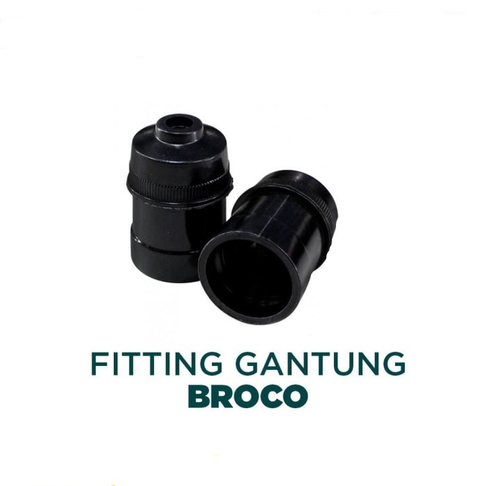 Fitting Lampu Gantung Merk BROCO Warna Hitam FITTING GANTUNG BROCO Original Asli