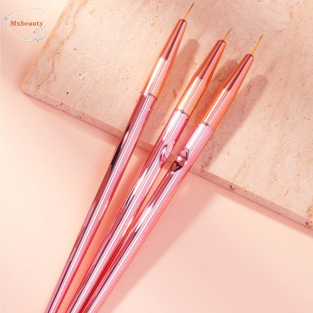 Mxbeauty Nail Art Liner Pen Bunga Garis Grid Desain Perancis Manicure Alat Ultra-Tipis Garis Tarik Sikat Kawat Aksesoris Kuku UV Gel Nail Art Brush