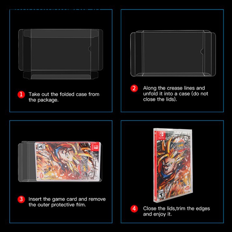 {Cantik} Untuk Nintendo Switch Game Case Resealable Pelindung Lengan Kantong Plastik OPP Untuk NS Cartridge~