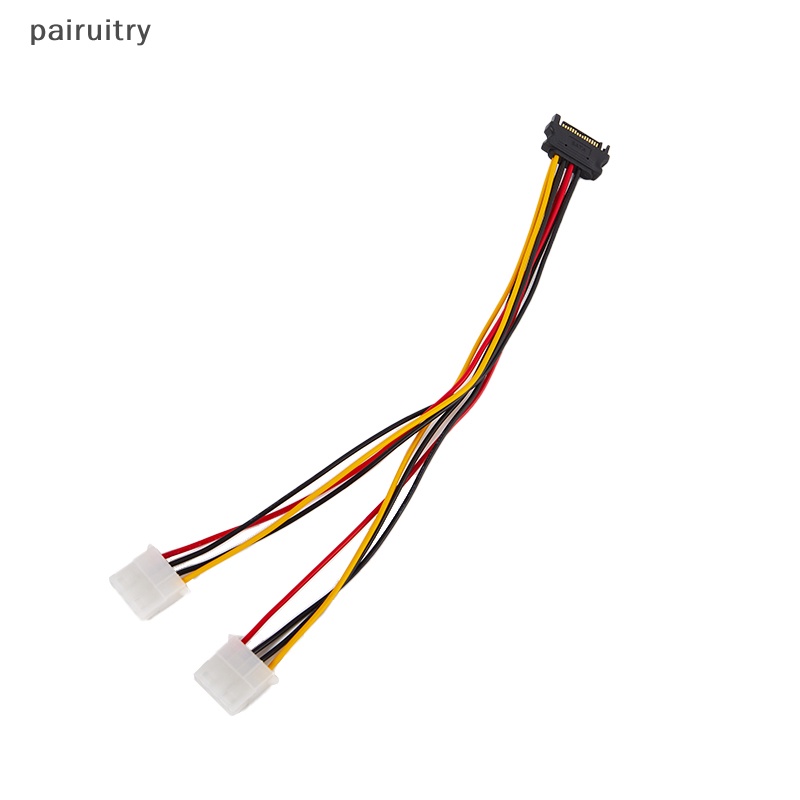 Prt 20 /30cm Kabel Power Extension SATA 4pin Male To Molex IDE Dual Big 4pin Female Cable Adapter Untuk HDD Hardisk Kawat Aksesoris PRT