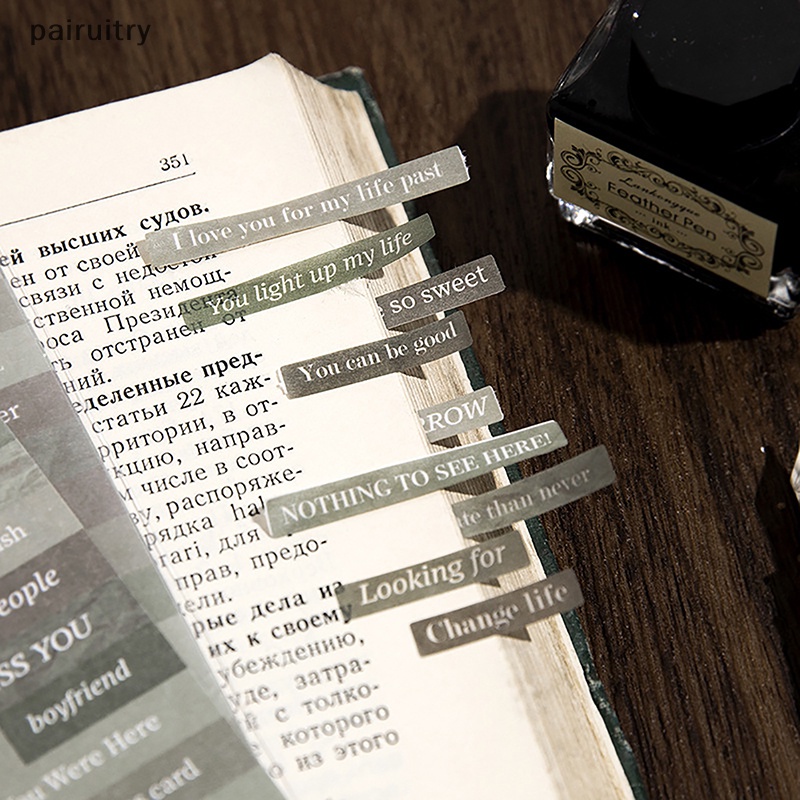 Prt 1set Alfabet Stiker Kreatif Ungkapan Dekorasi Alat Tulis DIY Scrapbooking Perekat Stiker Kutipan Inggris Sticker PRT