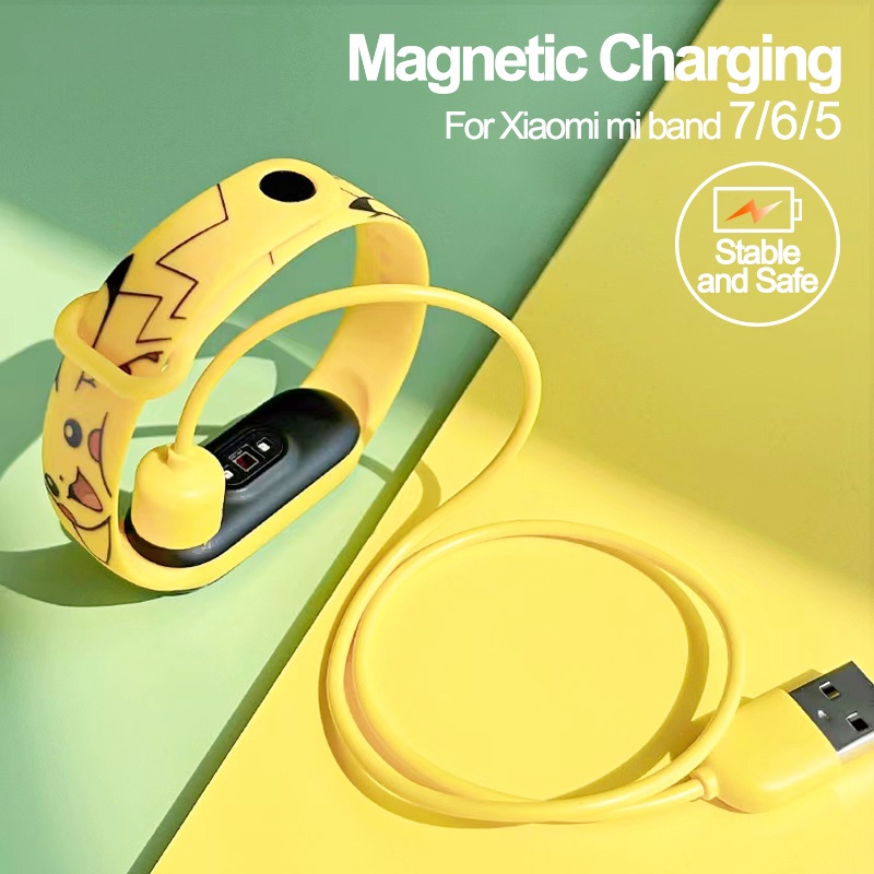 Charger Magnetik Untuk Xiaomi Mi Smart Band5 6 7 Charger Portable Pengganti Jalur Pengisian USB Untuk Miband 6 Miband 7kabel Cord