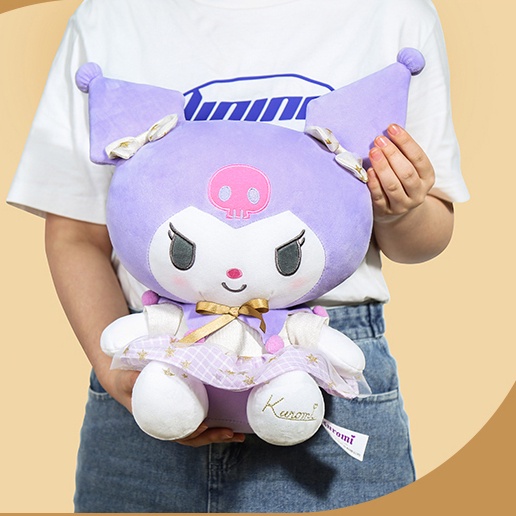 Kawaii Hello Kitty Kuromi Melody Cinnamoroll Kartun Mainan Mewah Bantal Hadiah Ulang Tahun Anak Perempuan