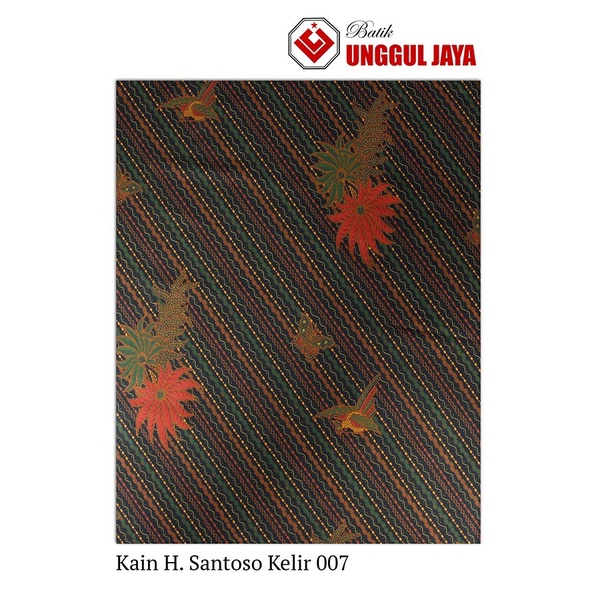 Kain Batik Pekalongan Seri Santoso Kelir 220x115cm. Ori Unggul Jaya