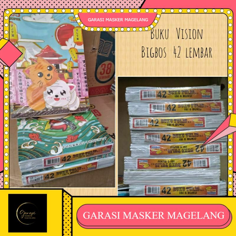 

BUKU TULIS VISION 42 LEMBAR 1pack(isi6pcs)